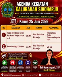 Agenda 25 Juni 2026